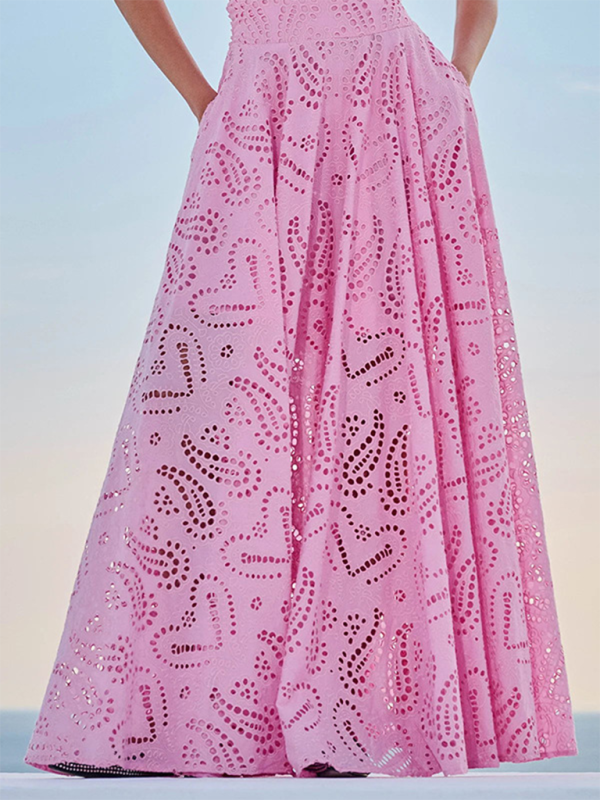 Sleeveless Long Dress Pocket Suit Casual Vacation Loose Two-piece Set - PIXEL WEAR