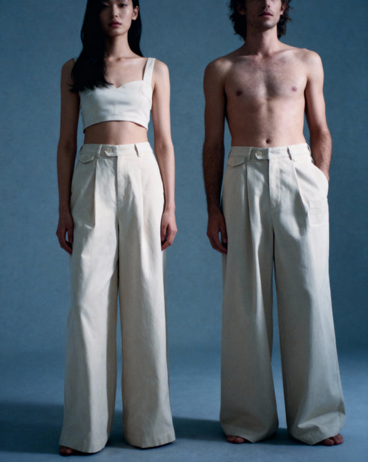 Adjustable Waist Straight-Leg Pants - PIXEL WEAR