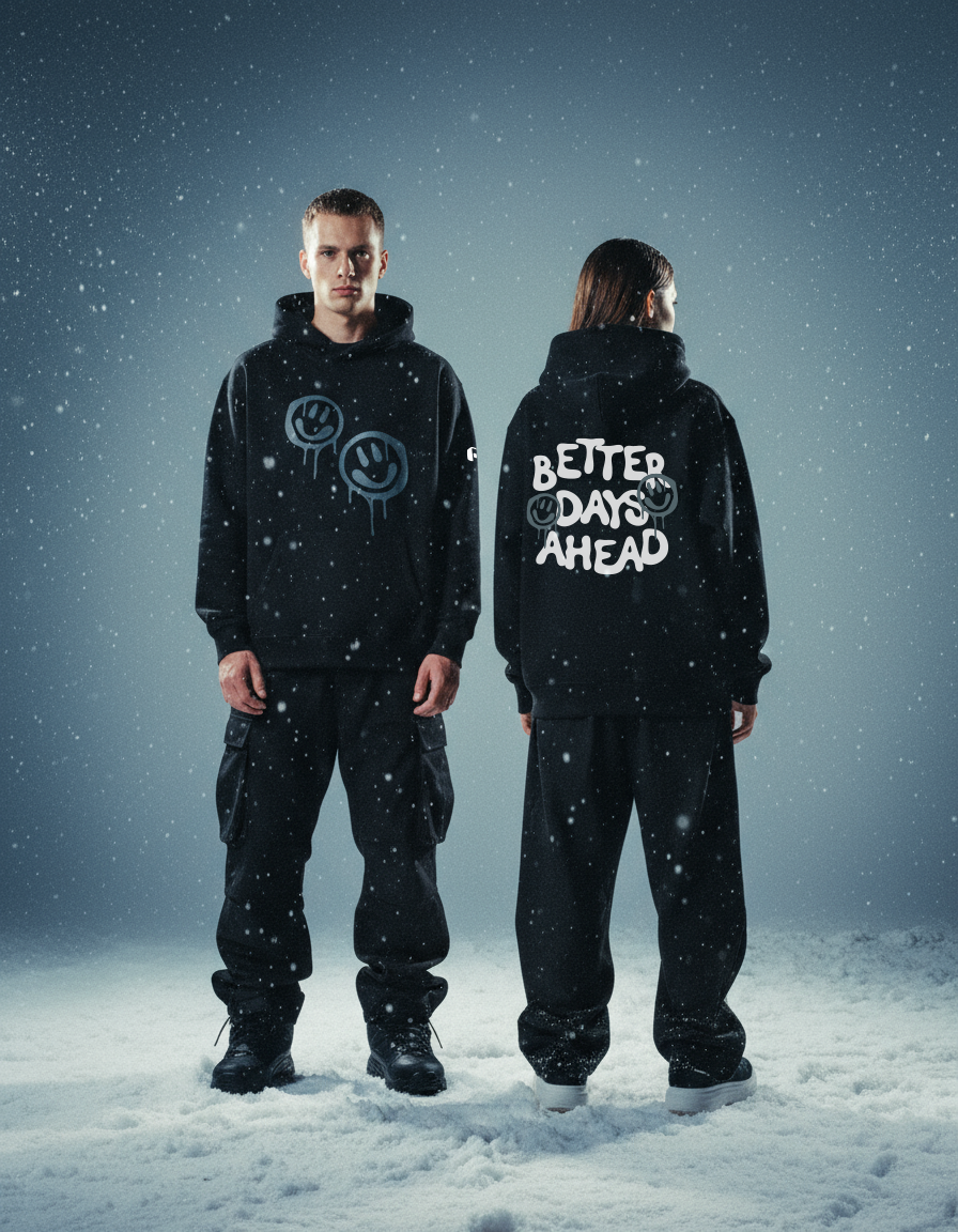 Better Days Fleeced Boxy Hoodie - PIXEL WEAR