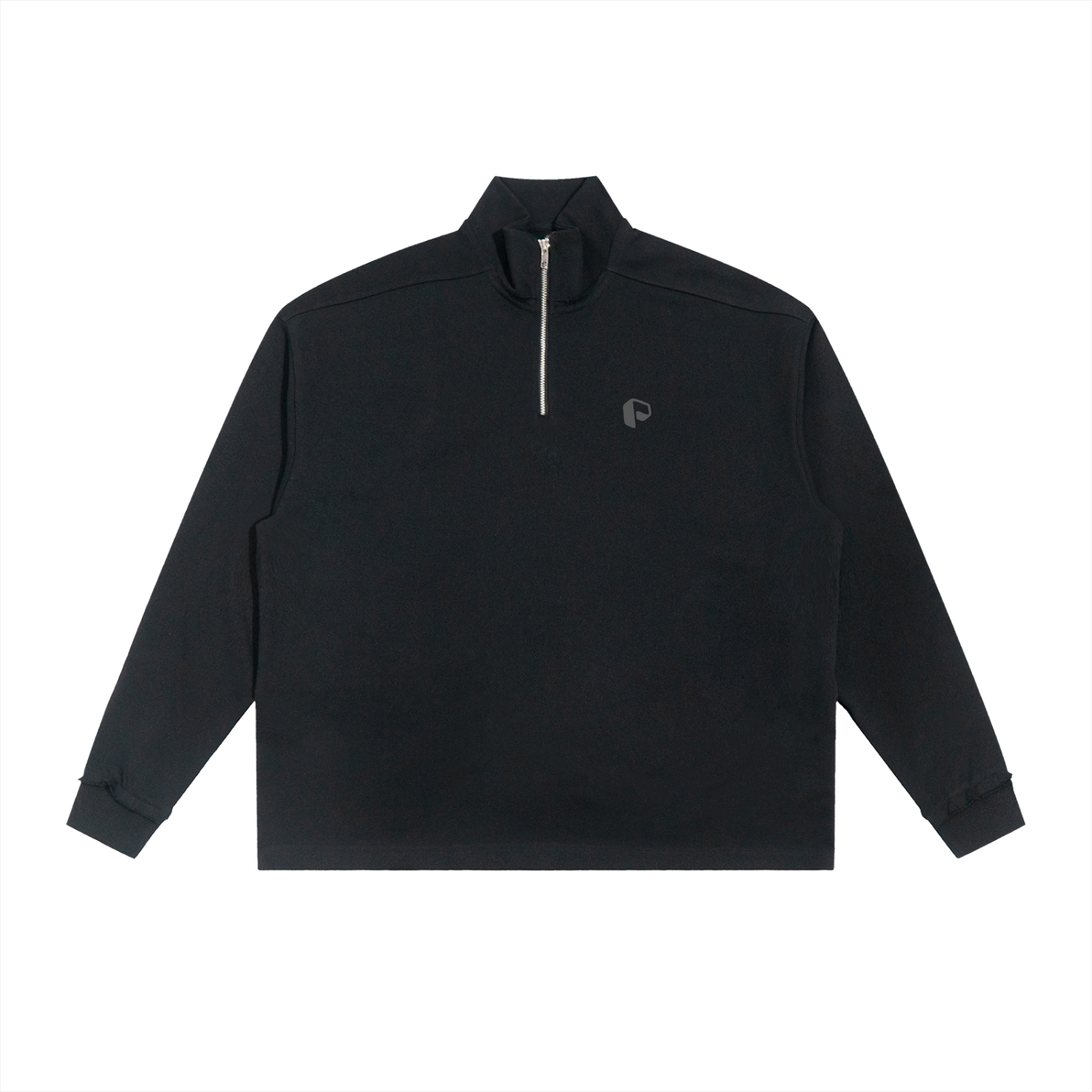 Half-Zip Rolled,Edge Sweatshirt,New,Sweatshirt