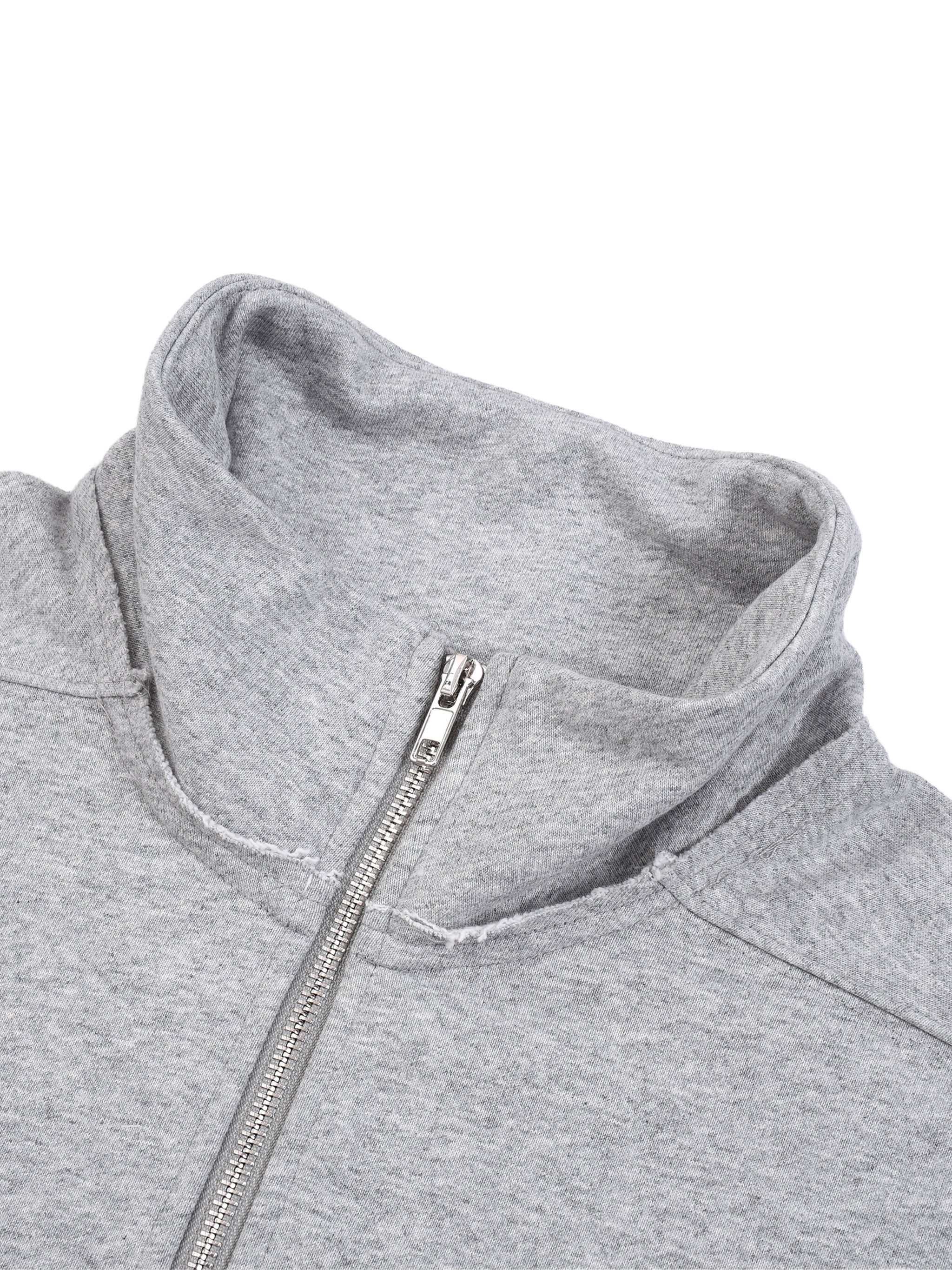 Half-Zip Rolled,Edge Sweatshirt,New,Sweatshirt