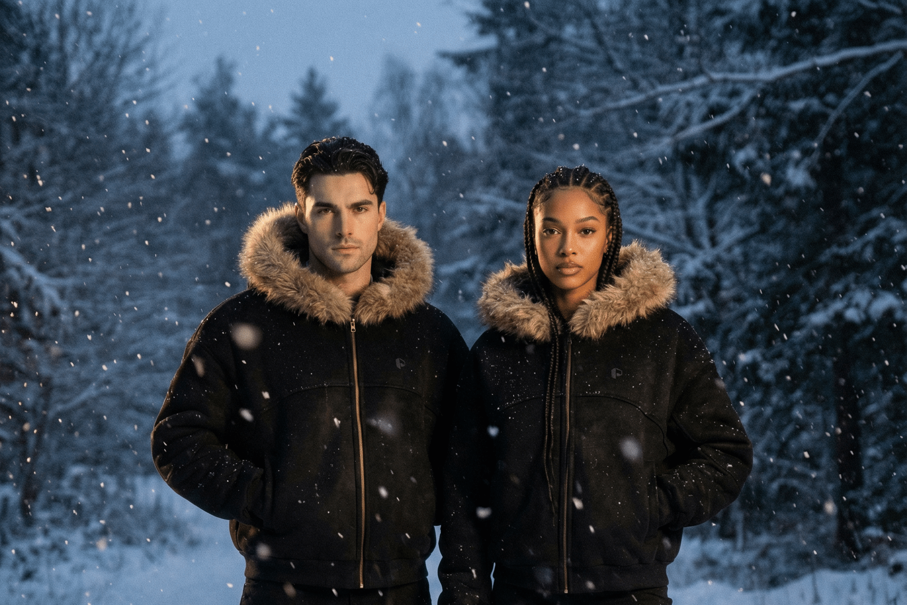 Sun Fade Boxy Detachable Fur Hoodie - PIXEL WEAR