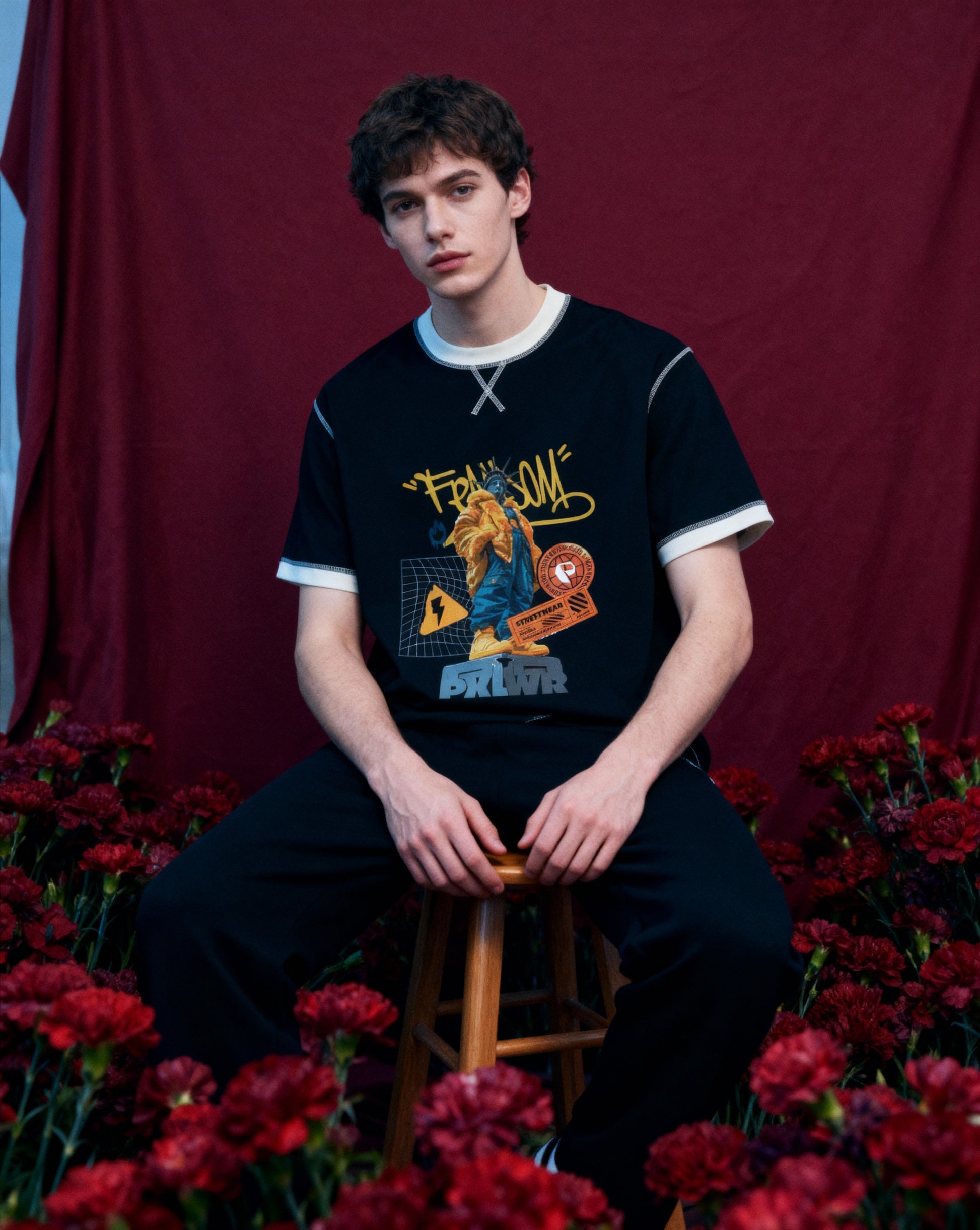 Contrast-Stitched Cotton T-Shirt - PIXEL WEAR