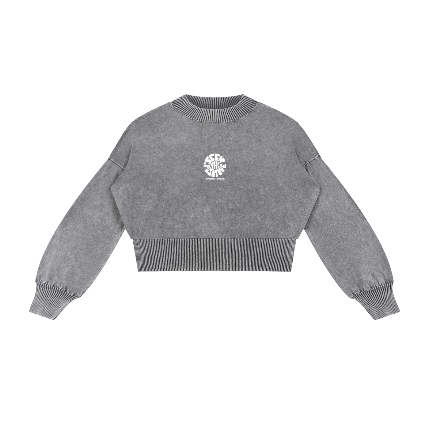 Balloon Sleeve ,cropped sweater,cropped sweatshirt,women's wear,new,mineral wash