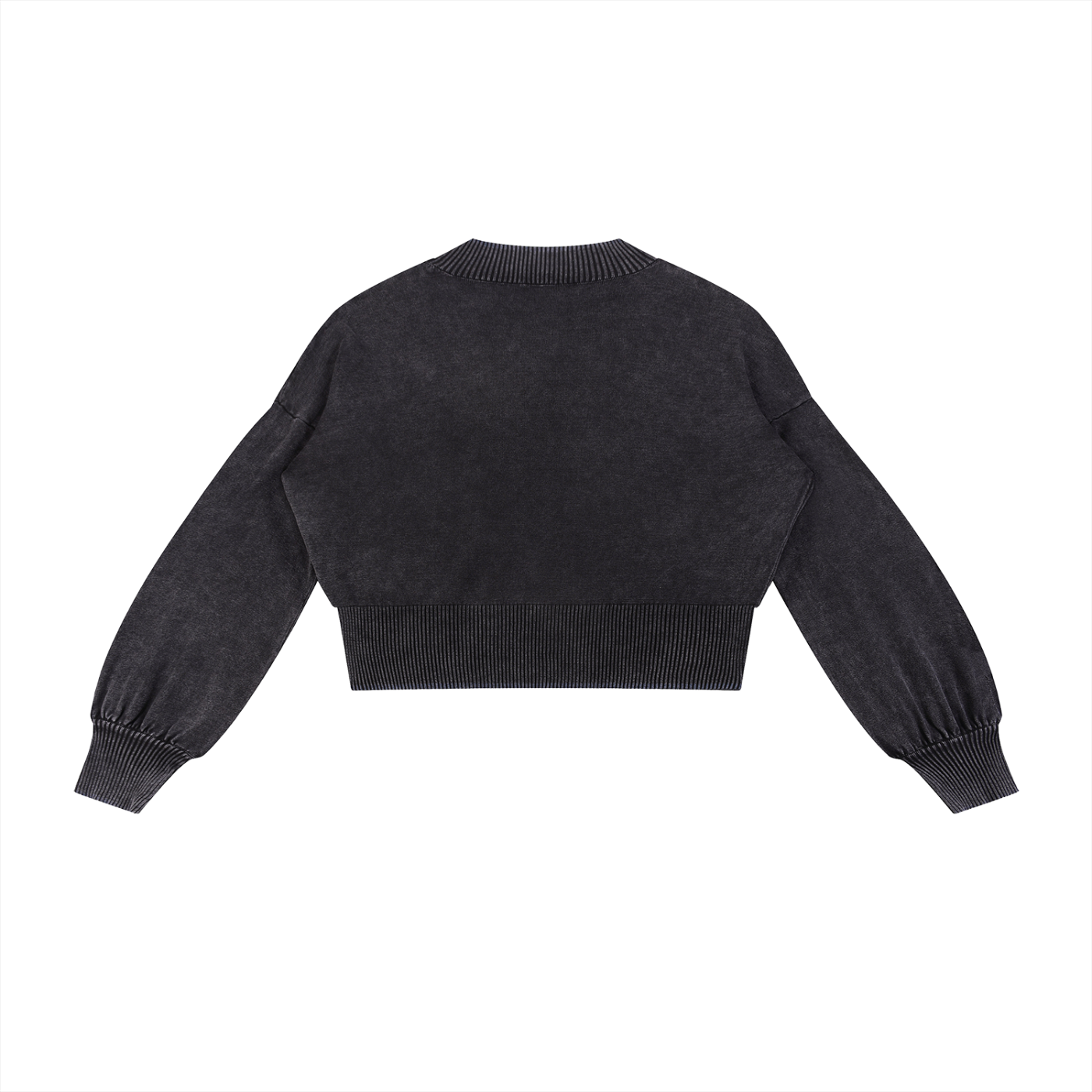 Balloon Sleeve ,cropped sweater,cropped sweatshirt,women's wear,new,mineral wash