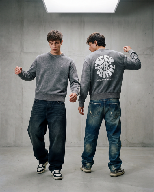 Mineral Wash Oversized Sweater - PIXEL WEAR LTD