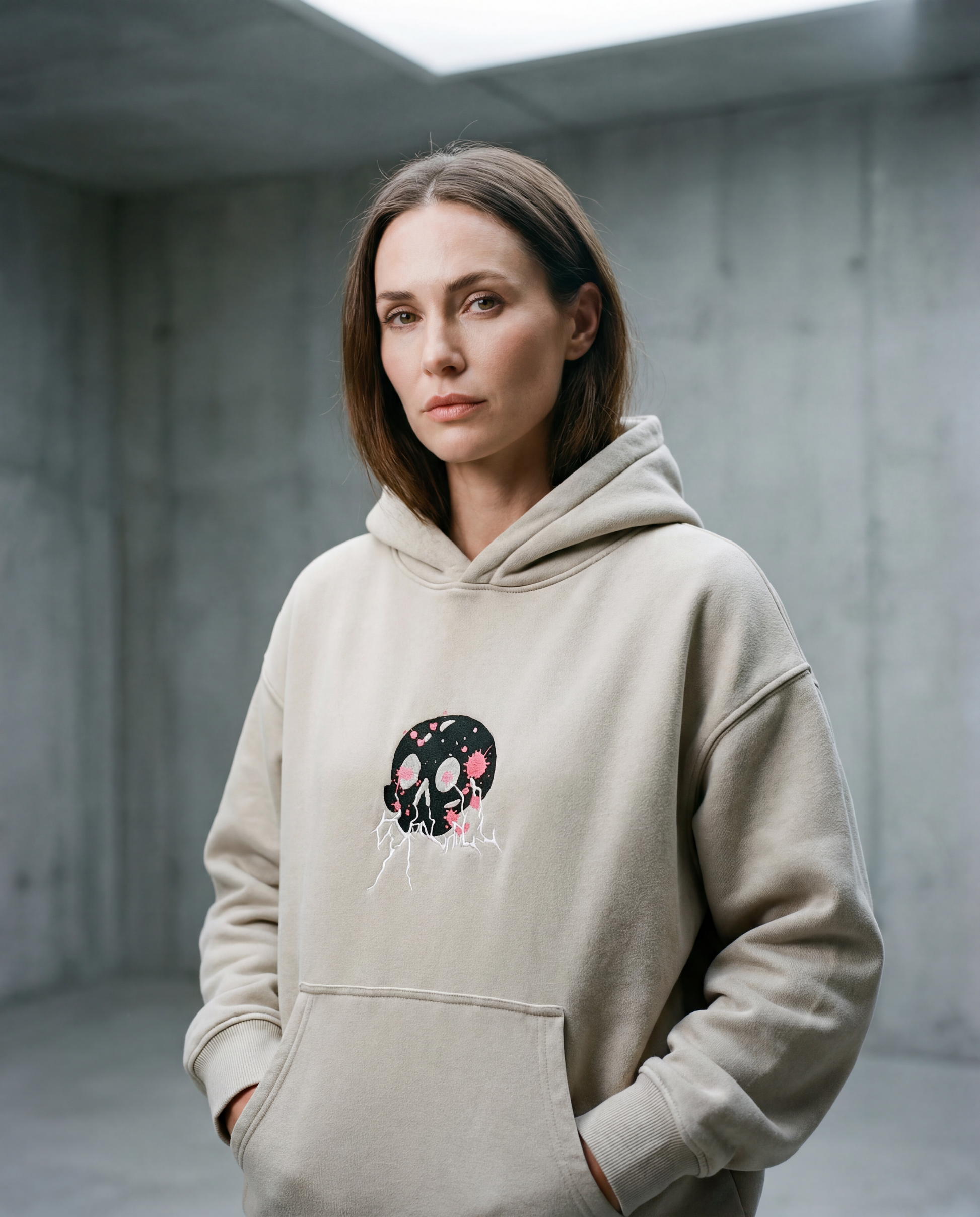 Snow Wash Fleece Oversize Hoodie - PIXEL WEAR LTD