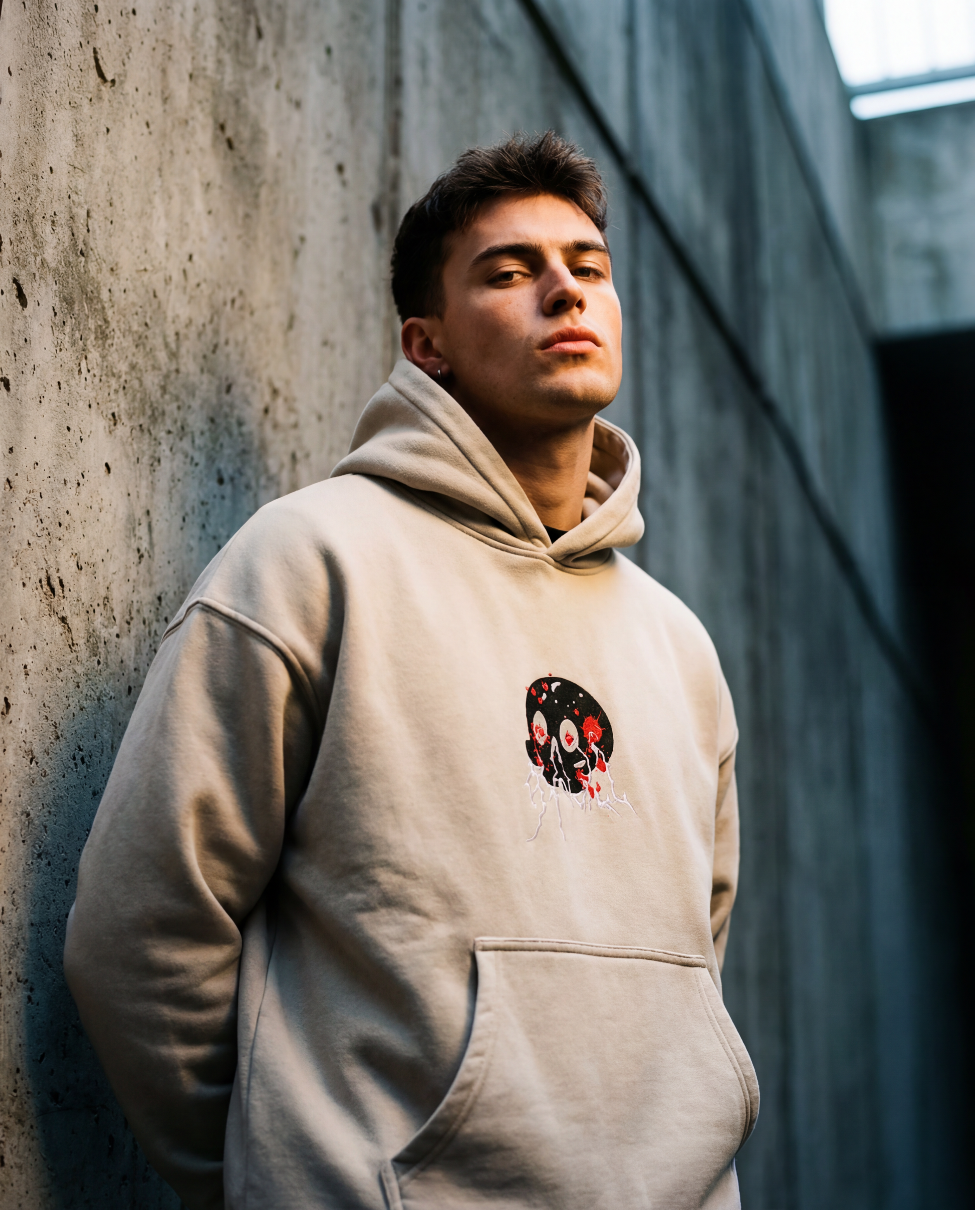 Snow Wash Fleece Oversize Hoodie - PIXEL WEAR LTD