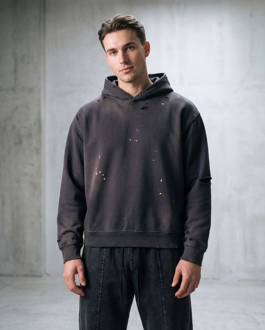 Sun Fade Frayed Fleece Hoodie ODMPOD