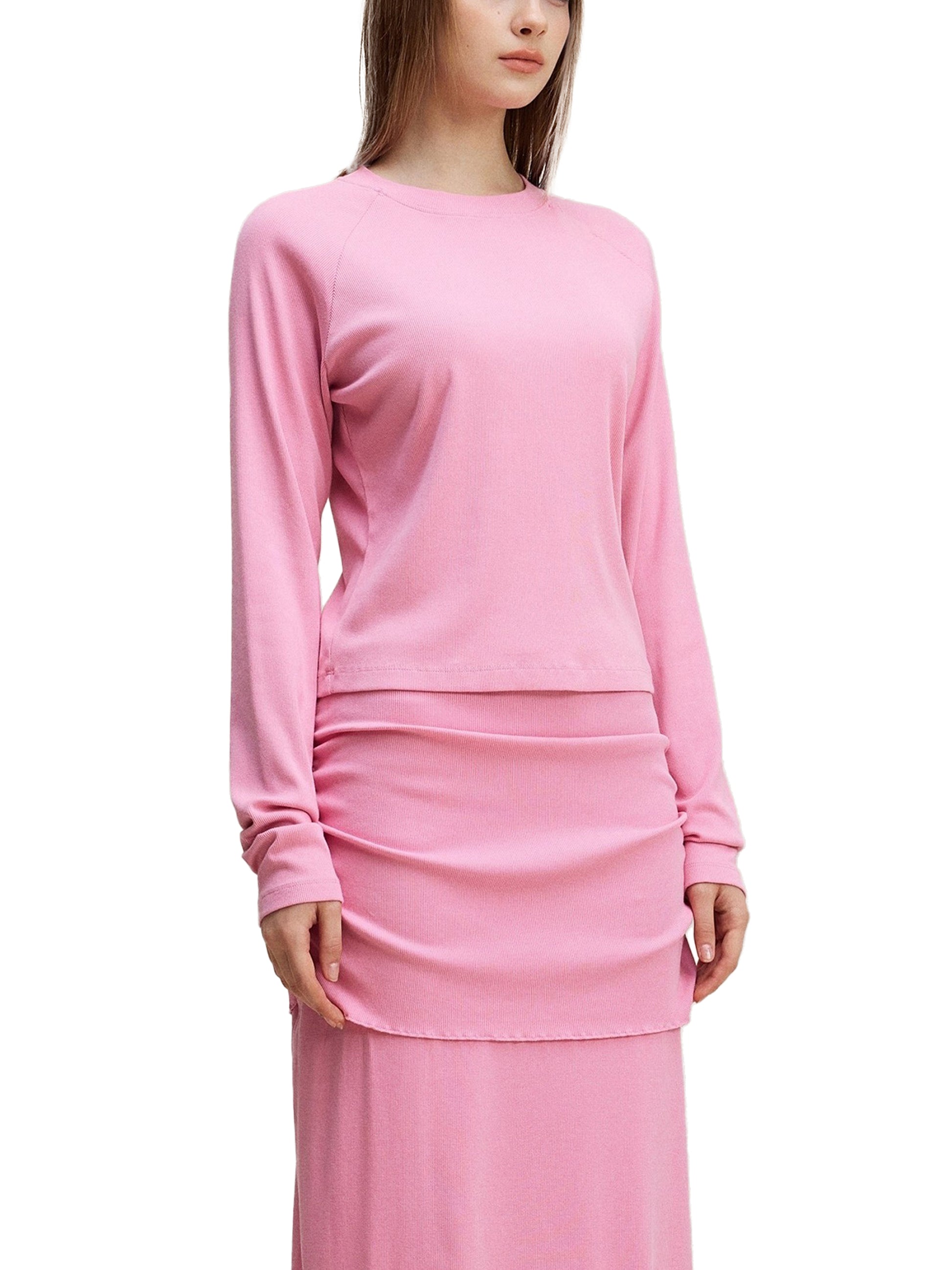 Raglan Long Sleeve Slim T-Shir,Womens Wear