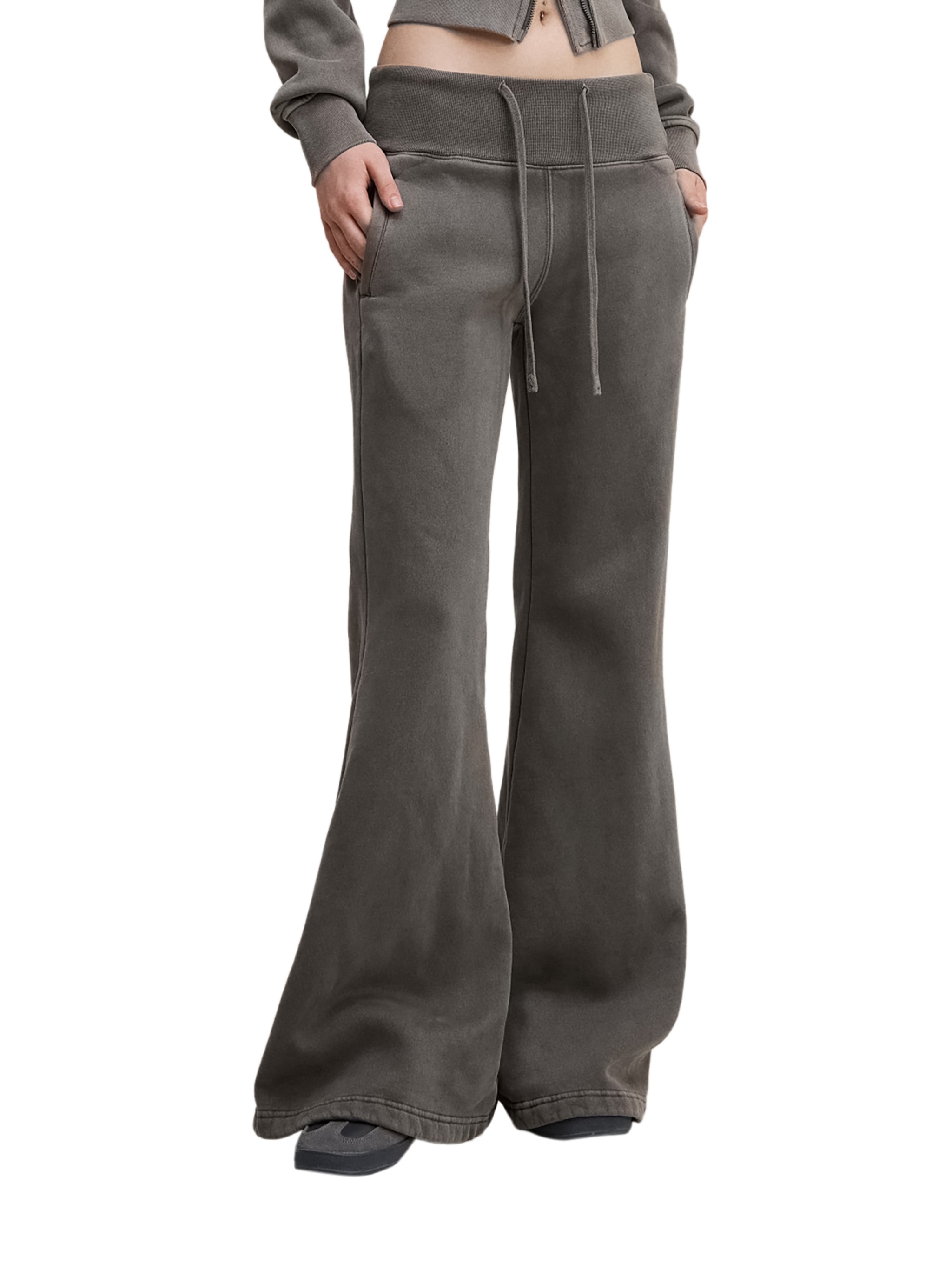 Flared Fleece Pants,pants,fleece pants,womens wear,trending for women,new