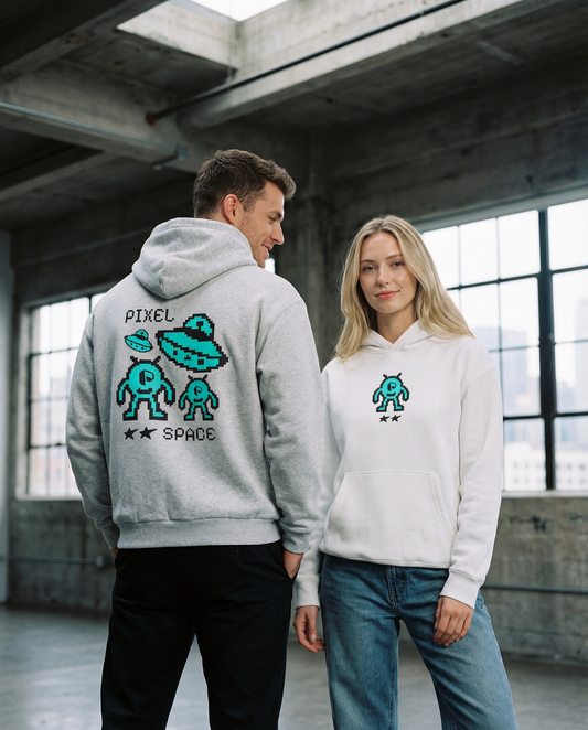 Essential Heavyweight Boxy Fleece Hoodie - PIXEL WEAR LTD