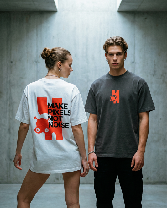 Heavyweight Vintage Washed Frayed T-Shirt - PIXEL WEAR LTD