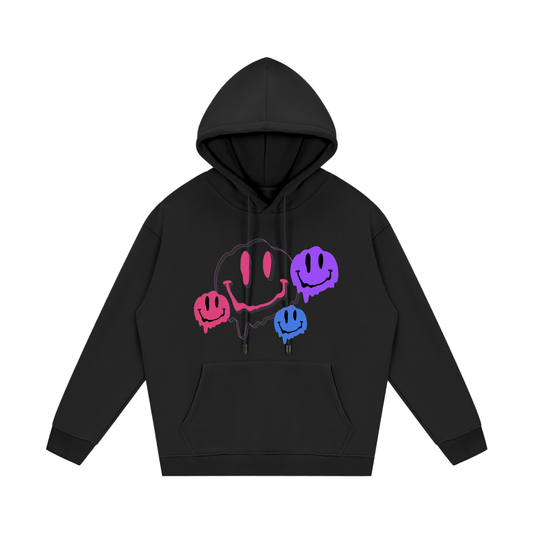 hoodie,fleece hoodie,smiley,melting smiley