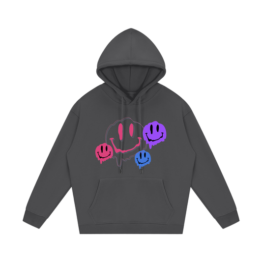 hoodie,fleece hoodie,smiley,melting smiley
